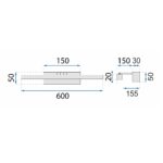 Badrum vägg LED-lampa APP1858-1W 60 cm Krom - Bild 10