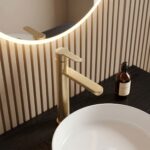 Låg tvättställsblandare Arcos Borstad guld - Bild 4