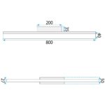 BADRUMSVÄGGLAMPA LED 80CM APP1853-1W BRUSH GOLD - Bild 11