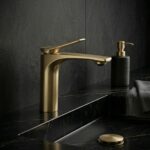 Tvättställsblandare PREMIUM Vision Gold Brush Low - Bild 4
