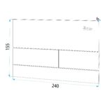 Tryckknapp typ T till inbyggnadsfixtur WC K011A-Q och Slim024N Svart glas - Bild 6