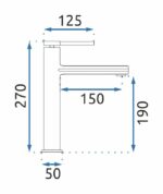 OVAL Hög Handfatsblandare Krom - Bild 6