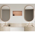 Wall Box No Rim – infälld badrumshylla utan fläns, koppar, 60 × 30 × 10 cm - Bild 2