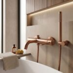 Badkarsblandare Lungo Diamond Borstad koppar - Bild 8