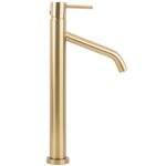 Hög Handfatblandare LEVEL Borstad Guld - Bild 2