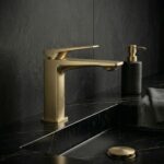 PREMIUM tvättställsblandare Prime borstat guld – låg modell - Bild 8