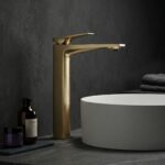 Tvättställsblandare PREMIUM Prime borstad guld hög - Bild 5