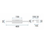 Badrum vägg LED-lampa APP1857-1W 40cm Krom - Bild 11
