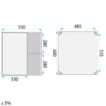 Badrumsmöbelset med tvättställ Astor 60 cm Beige - Bild 9