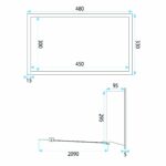 INBYGGD BADRUMSHYLLA LED 30x45 Titan - Bild 9
