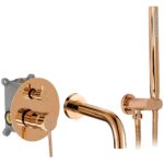 Inbyggd badkarsblandare Lungo Koppar + Box