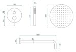 Inbyggt duschset Lungo Vit + BOX - Bild 8