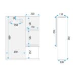 Badrumsmöbelset med tvättställ DB06-60 60cm - Bild 10