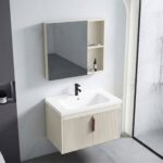 Badrumsmöbelset med tvättställ Astor 60 cm Beige - Bild 2