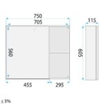 Badrumsmöbelset med tvättställ Denver 80 cm Grå - Bild 6