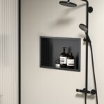 INBYGGD BADRUMSHYLLA 30x45 svart matt - Bild 2
