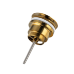 Bottenventil för tvättställ mässing Klick-klack D universell Guld - Bild 3
