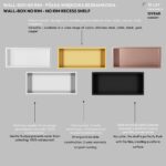 Wall Box No Rim – infälld badrumshylla utan fläns, koppar, 90 × 30 × 10 cm - Bild 3