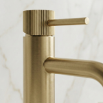 Hög tvättställsblandare Lungo Stripe Borstad Guld - Bild 2