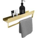 Badrumshylla för badkar SF01 45 cm borstad guld