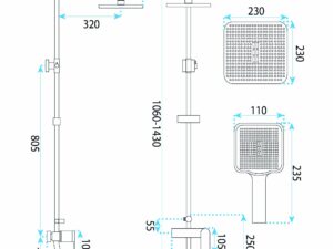 Duschset STORM SVART