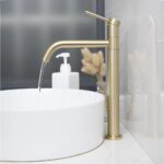 Handfatblandare LUGANO SLIM Guld Borstad Hög - Bild 2