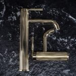 Blandare för handfat Argon Guld Låg - Bild 4