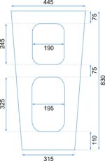 Fristående tvättställ Rea Daria