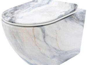 Vägghängd WC-skål Carlos Slim Rimless Granit Matt