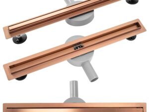 Linjegolvbrunn Neo Slim Pro Borstad Koppar 60