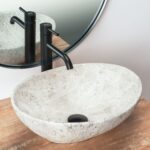 Ovanpåliggande tvättställ Sofia Ljus Sten - Bild 38
