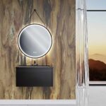 RUNT LED-SPEGEL HÄNGANDE I REM 70 cm 104 - Bild 6