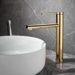 Hög tvättställsblandare OVAL Guld - Bild 2