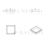 Wall Box No Rim – infälld badrumshylla utan fläns, guld, 30 × 30 × 10 cm - Bild 4