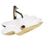 Handfat REA Sea Infinity Guld/Vit + Bottenventil