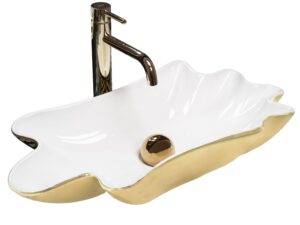 Handfat REA Sea Infinity Guld/Vit + Bottenventil