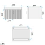 Badrumsmöbelset med tvättställ Astor 60 cm Grå - Bild 8
