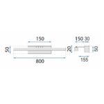 Badrum vägg LED-lampa APP1868-1W 80 cm Svart - Bild 13