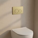 Spolknapp typ I för inbyggnadsfixtur WC K011A-Q Borstad Guld - Bild 2