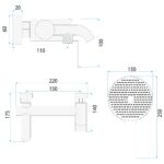 Badkarsblandare FOSTER Borstad Nickel - Bild 9