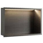 INBYGGD BADRUMSHYLLA LED 30x45 Titan - Bild 8