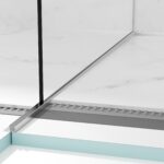 Fallprofil för glas vänster 120 cm Rostfritt stål - Bild 2