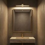 Badrum vägg LED-lampa SWE046-1W 40cm GOLD BRUSH - Bild 6