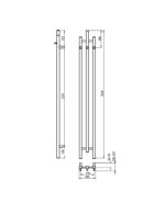 Handdukstork Calentador QR Black 162 - Bild 2