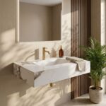 Vägghängt tvättställ Aresa Cold Jade 80 - Bild 9