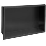 INBYGGD BADRUMSHYLLA 30x45 svart matt