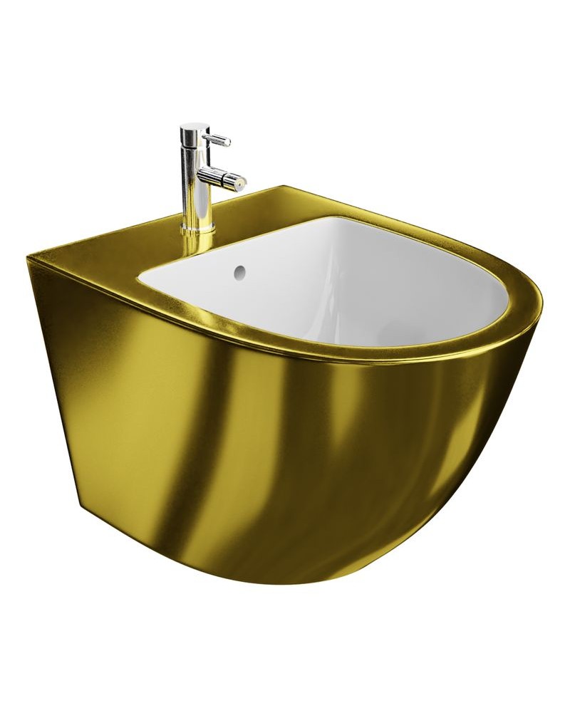 bidet-wiszacy-sofi-goldwhite.jpg Väggmonterad bidé Sofi Gold/White - Bild 1