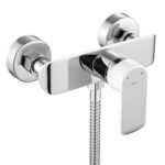Duschblandare med handdusch BLOOM vit krom - Bild 3