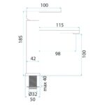 Låg tvättställsblandare Arcos Borstad nickel - Bild 11