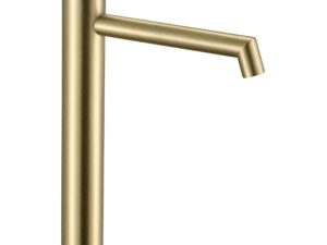Hög handfatsblandare Foss borstad guld